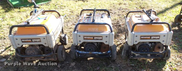 image for item L7178 (3) Generac XP6500E generators