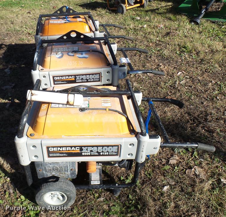 image for item L7178 (3) Generac XP6500E generators