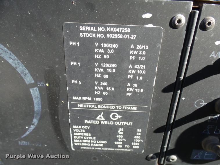 image for item L7182 Miller Big 50 welder/generator