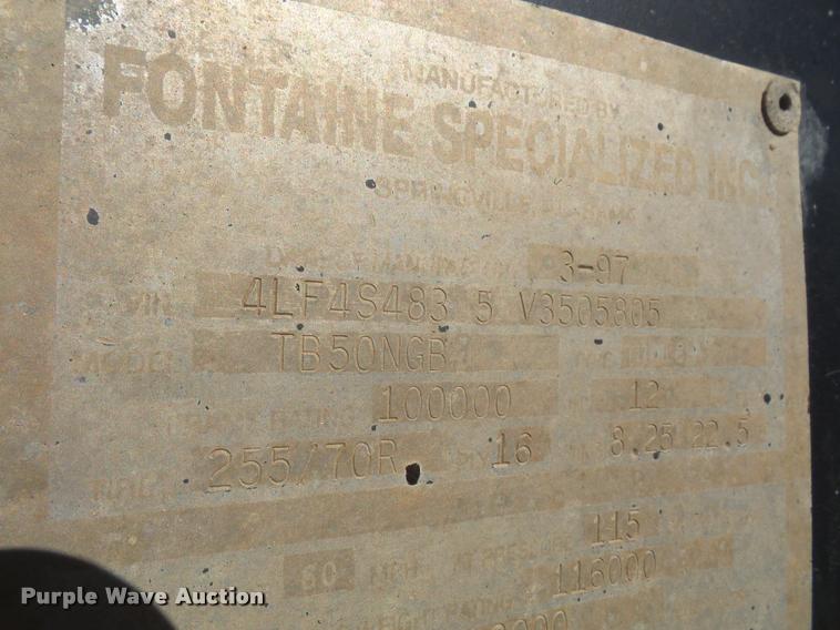 image for item DA3895 1997 Fontaine TB50NGB lowboy equipment trailer