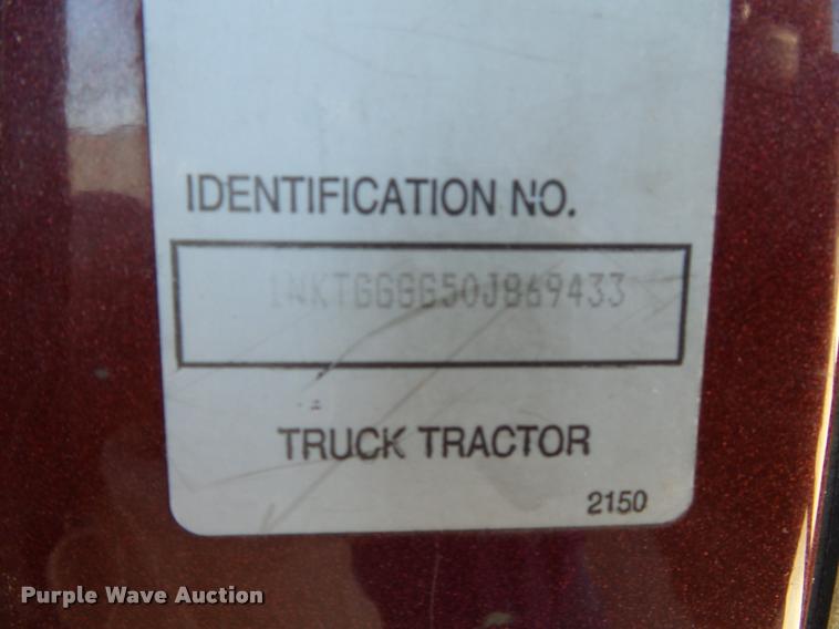 image for item K3440 2000 Kenworth T2000 glider kit semi truck