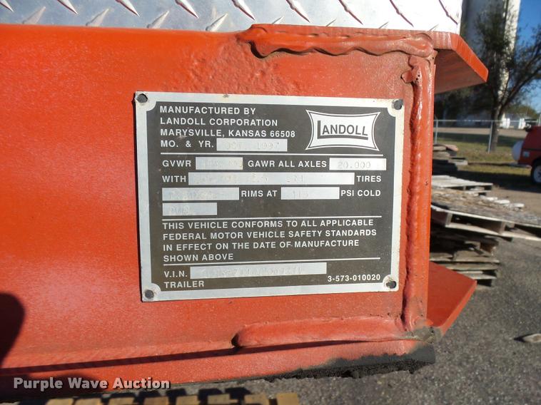 image for item L2676 1997 Landoll 327-48 lowboy equipment trailer