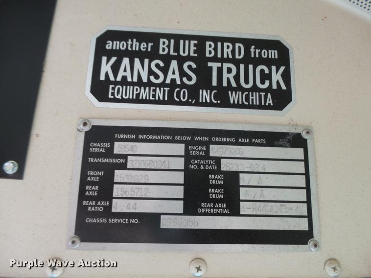 image for item AH9789 1994 Blue Bird TC2000 school bus