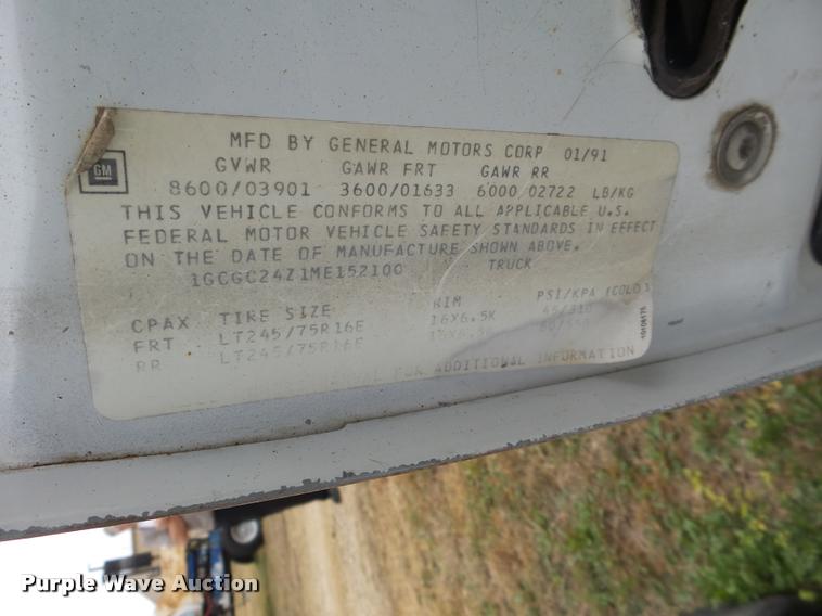 image for item AH9794 1991 Chevrolet 2500 pickup truck