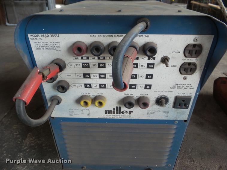 image for item AP9575 Miller 200LE arc welder/generator