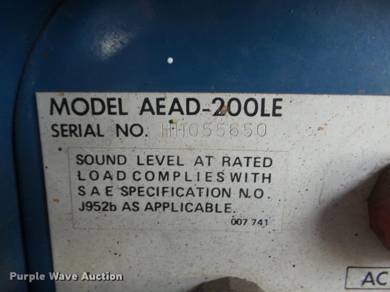 image for item AP9575 Miller 200LE arc welder/generator
