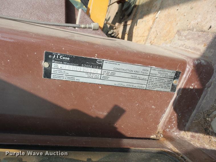 image for item BG9678 Case 580K backhoe