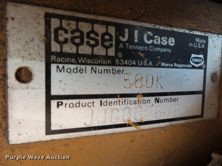 image for item BG9678 Case 580K backhoe