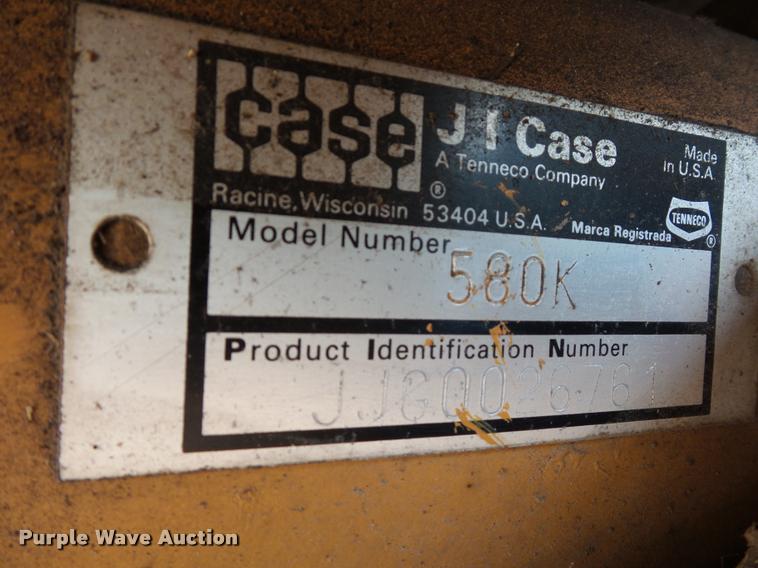 image for item BG9678 Case 580K backhoe