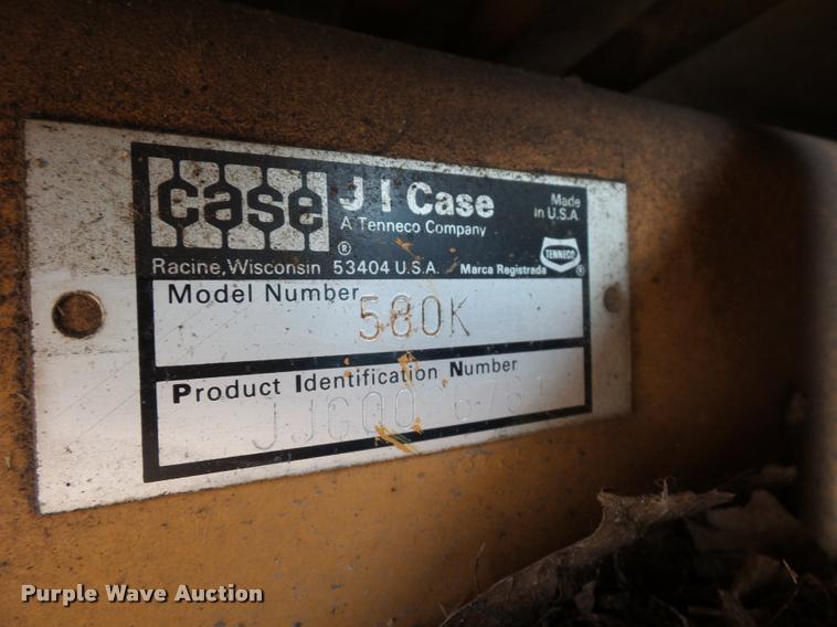 image for item BG9678 Case 580K backhoe