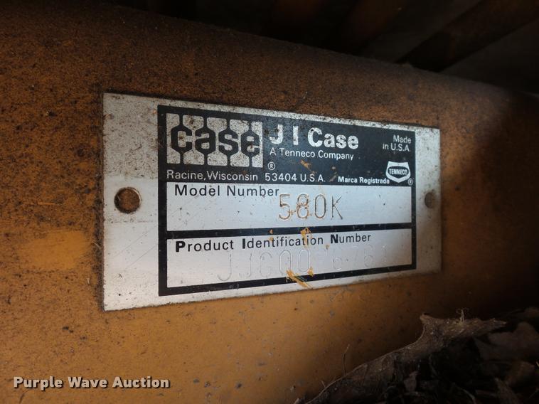 image for item BG9678 Case 580K backhoe