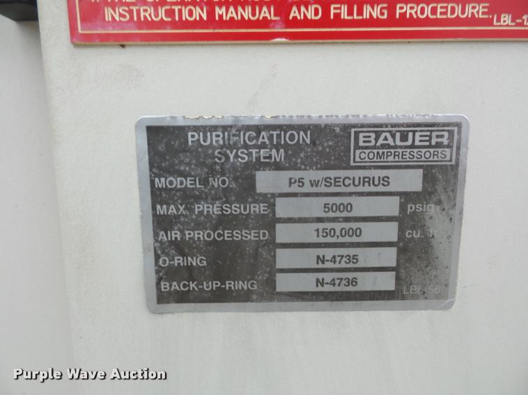 image for item BG9696 Bauer compressors P5 compressed air filling station
