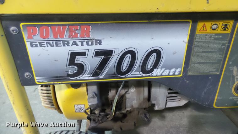 image for item BP9336 Mcculloch 5700 generator