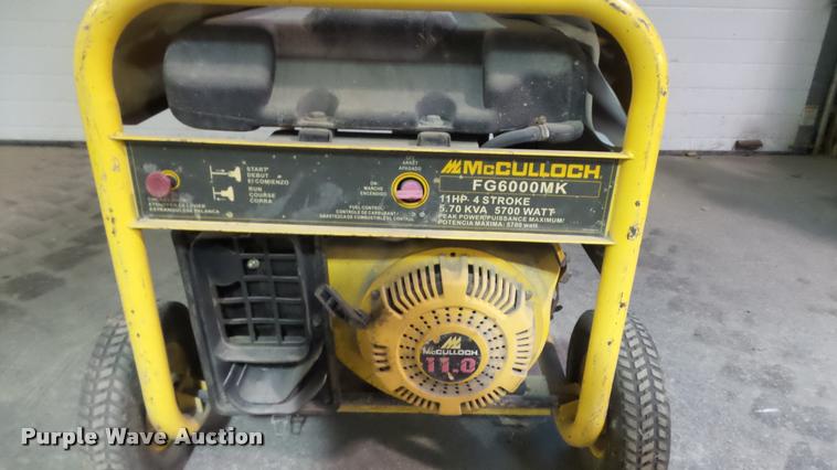 image for item BP9336 Mcculloch 5700 generator
