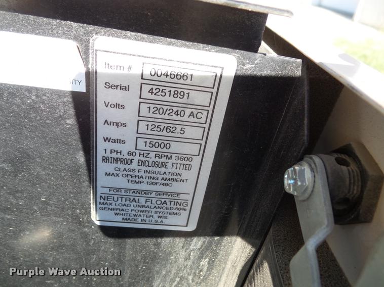 image for item BP9434 Generac Centurion generator