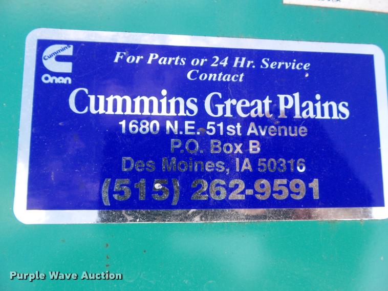 image for item BZ9881 Onan 150JC-18R-17164AB generator