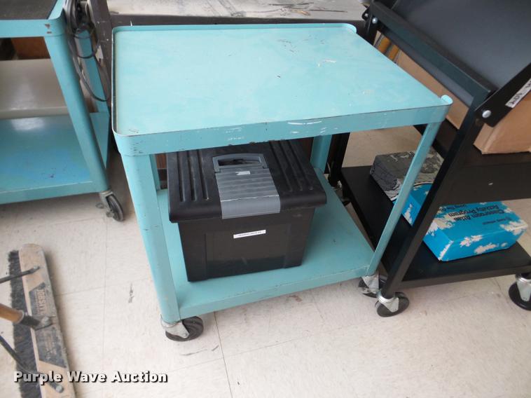 image for item DA2955 Approximately 9 metal carts and cabinets