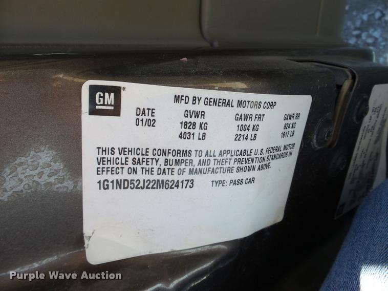 image for item DA2966 2002 Chevrolet Malibu