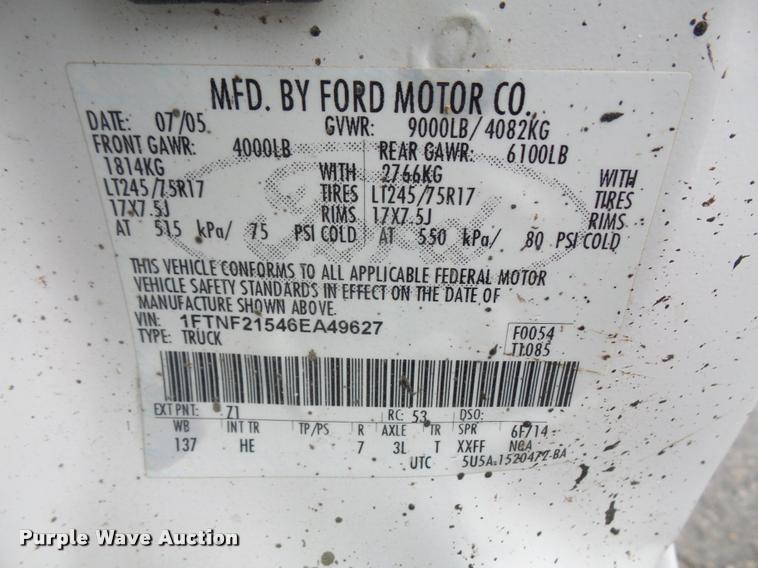 image for item DA3762 2006 Ford F250 Super Duty pickup truck