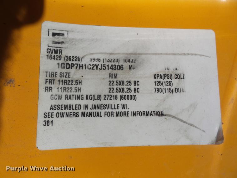 image for item DA3874 2000 GMC C8500 dump truck