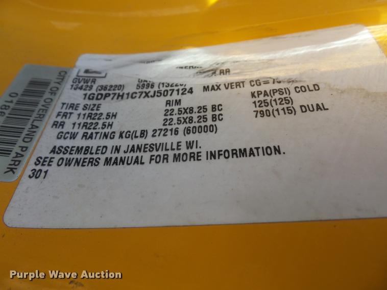 image for item DA3876 1999 GMC C8500 dump truck