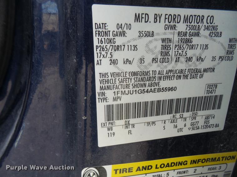 image for item DA3913 2010 Ford Expedition XLT SUV