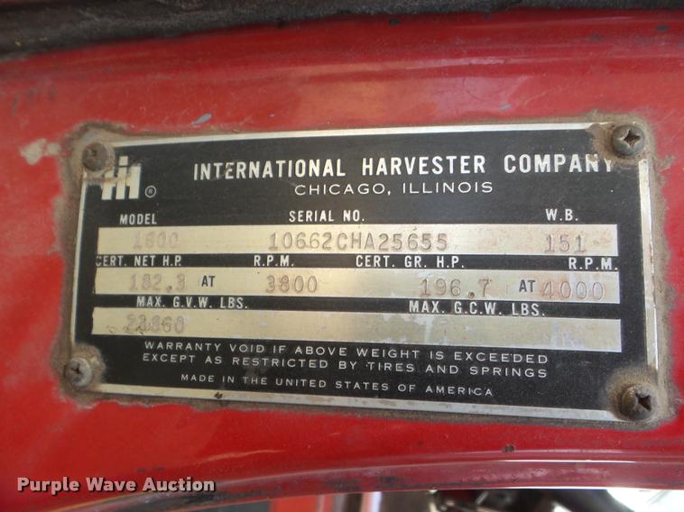 image for item DA5029 1973 International 1600 dump truck