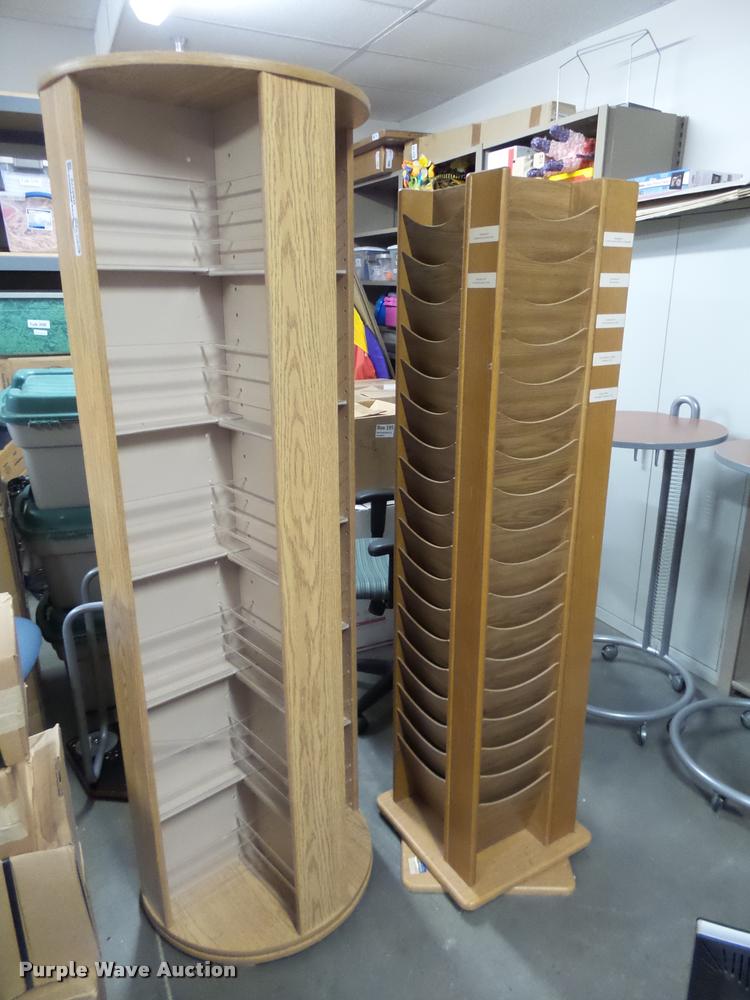 (2) rotating magazine racks in Derby, KS | Item DA9779 sold | Purple Wave