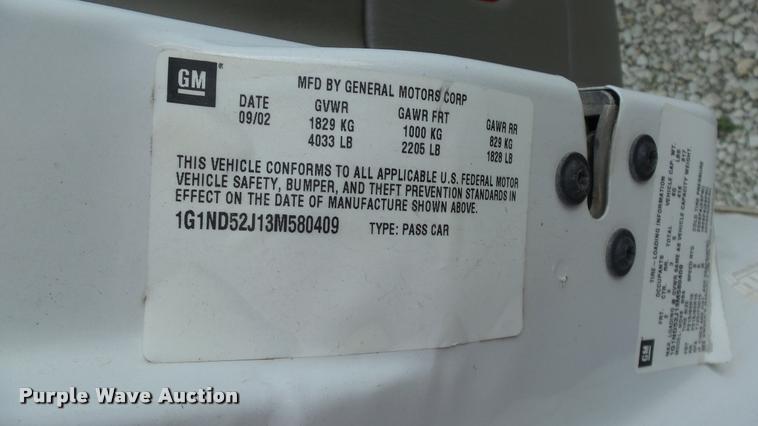 image for item K8109 2003 Chevrolet Malibu