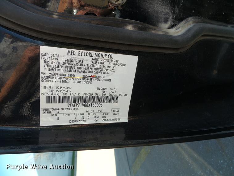 image for item K8128 2008 Ford Crown Victoria Police Interceptor