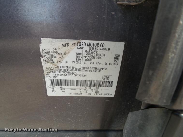 image for item K8139 2014 Ford Explorer Police Interceptor Utility SUV