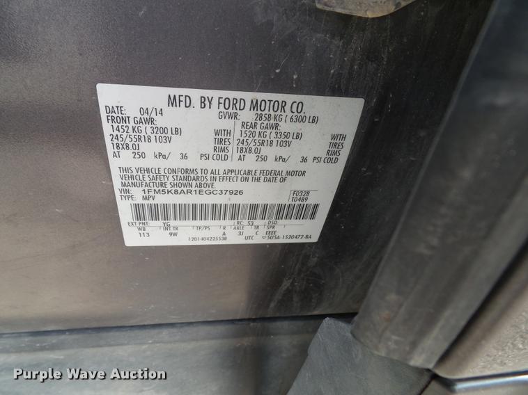 image for item K8140 2014 Ford Explorer Police Interceptor Utility SUV