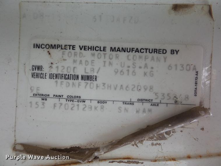 image for item L4294 1987 Ford F700 dump truck