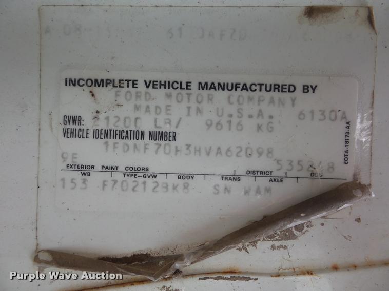 image for item L4294 1987 Ford F700 dump truck