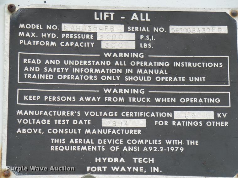 image for item L4297 1988 Ford F450 Super Duty bucket truck