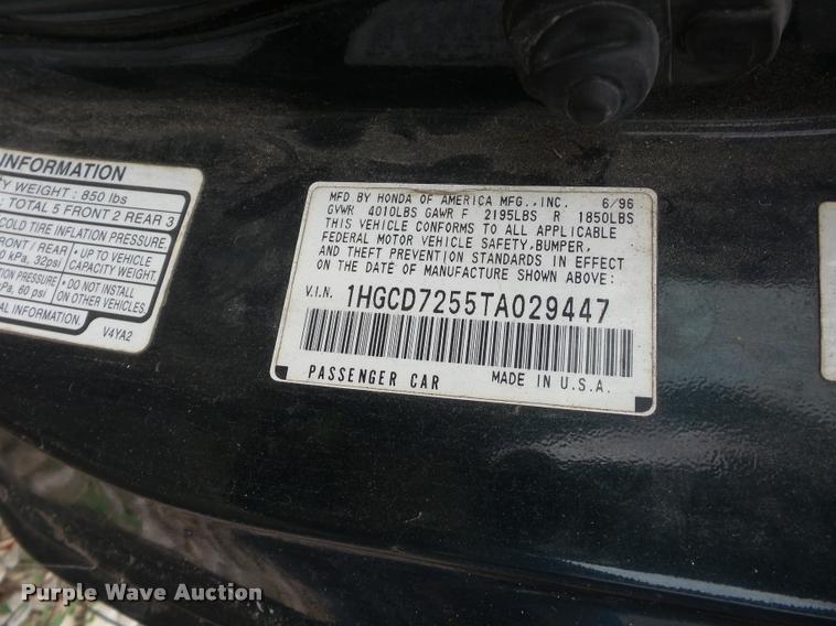 image for item L4301 1996 Honda Accord