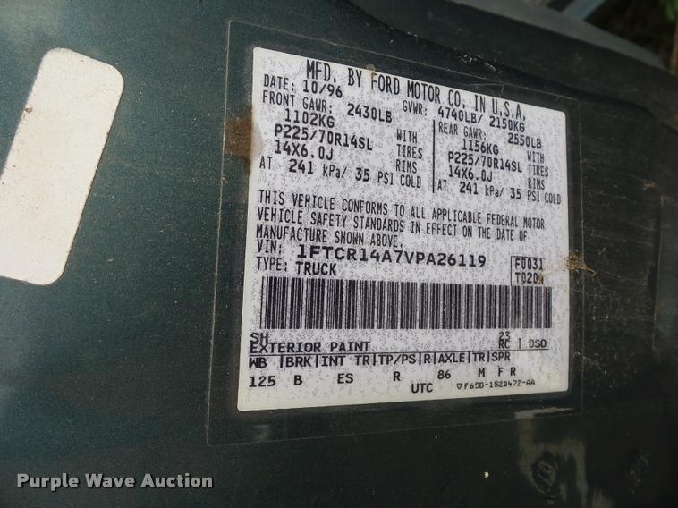 image for item L4302 1997 Ford Ranger SuperCab pickup truck