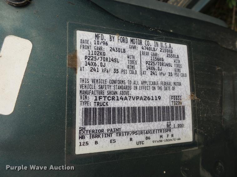 image for item L4302 1997 Ford Ranger SuperCab pickup truck