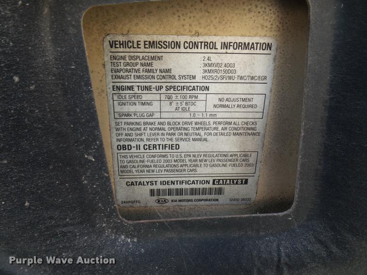 image for item L4308 2003 Kia Optima