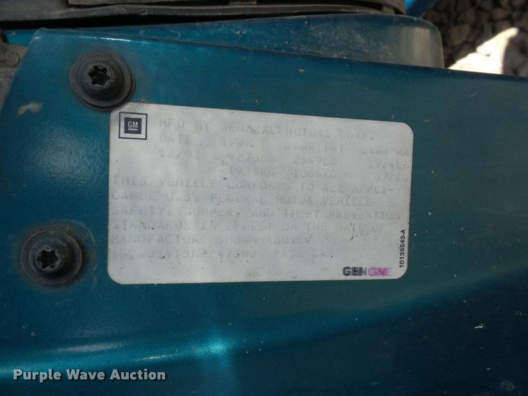 image for item L4311 1992 Pontiac Grand Prix