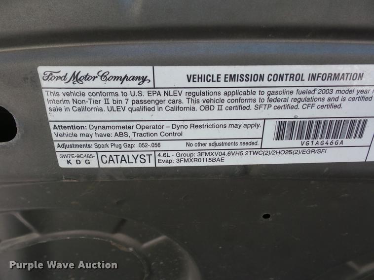 image for item L4313 2003 Ford Crown Victoria Police Interceptor