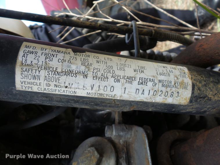 image for item L4316 1983 Yamaha XT motorcycle