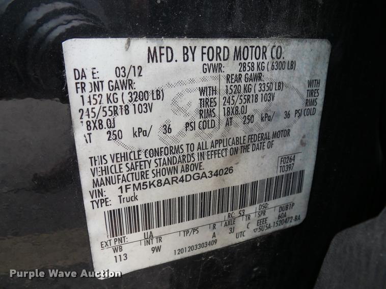 image for item L7123 2013 Ford Explorer Police Interceptor Utility SUV