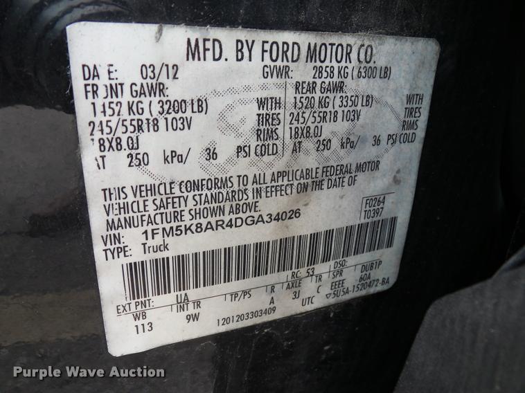 image for item L7123 2013 Ford Explorer Police Interceptor Utility SUV