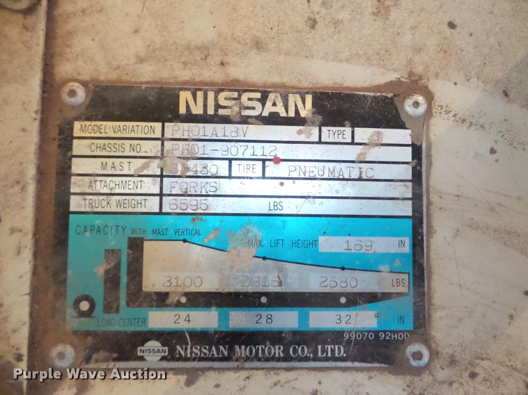 image for item DA4808 Nissan 35 forklift