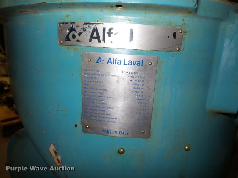 image for item DA4838 Alfa-Laval centrifuge