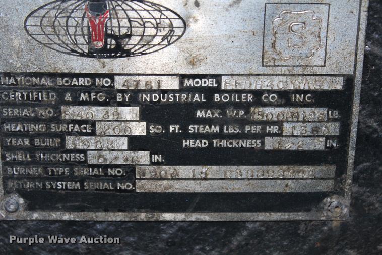 image for item DA4906 Industrial Boiler Company Inc. boiler with container