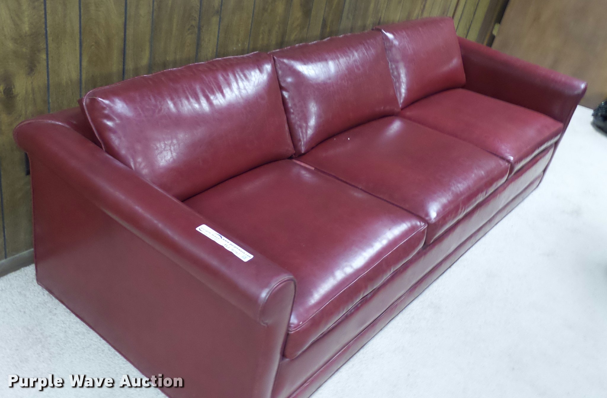 (3) leather couches in Dimmitt, TX Item BJ9297 sold Purple Wave