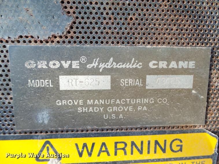 image for item DB0032 Grove RT625 crane