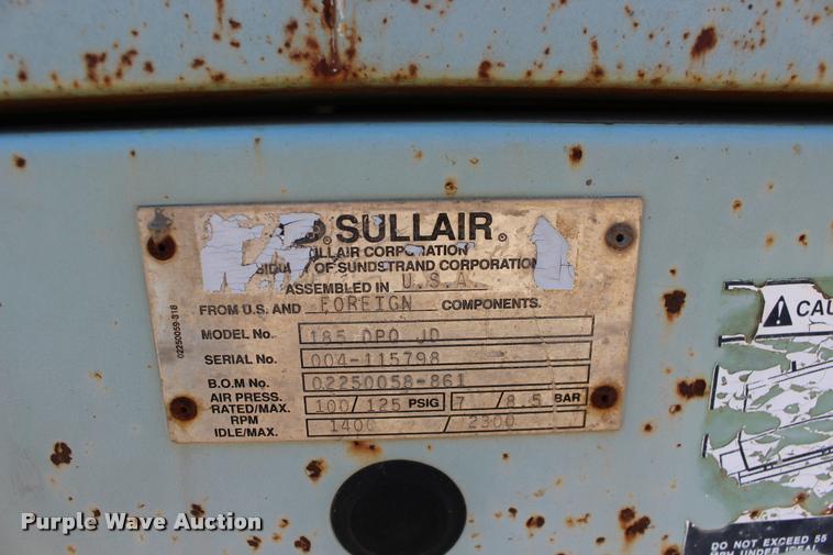 image for item DB0053 Sullair 185 air compressor